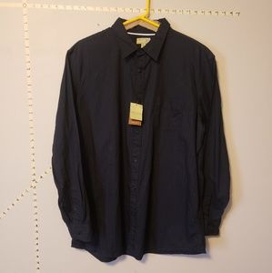 Sonoma Mens XL Black Casual Button Up